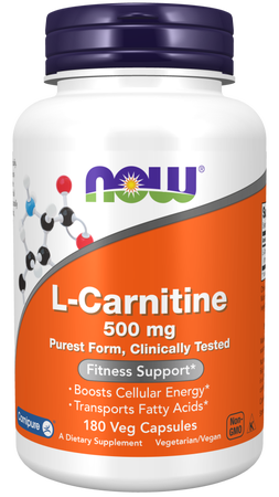 Now Foods L-Carnitine 500 Mg (Carnipure L-Carnitine Tartrate) - 180 Cap