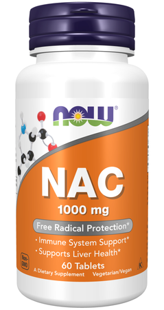 Now Foods NAC N-Acetyl-L-Cysteine 1000 Mg  - 60 Tablets