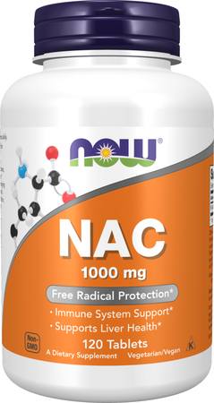 Now Foods NAC N-Acetyl-L-Cysteine 1000 Mg - 240 Tablets (2 x 120 Tablet Bottles)  TWINPACK