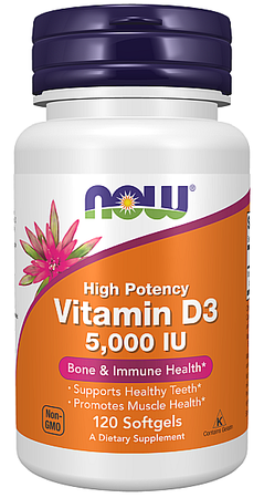 Now Foods Vitamin D-3 5000 IU - 120 Softgels