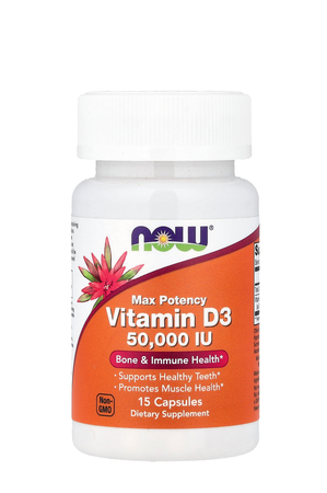 Now Foods Vitamin D-3 50,000 IU - 15 Capsules