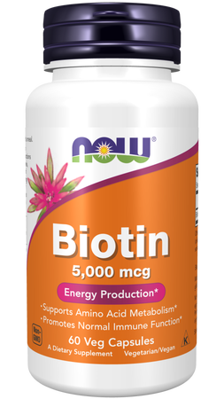 Now Foods Biotin 5 Mg (5000 mcg) - 60 Cap