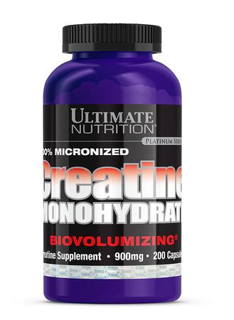 Ultimate Nutrition Creatine Monohydrate 100% Micronized 900 Mg/Capsule - 200 Capsules