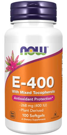 Now Foods Vitamin E-400 iu w/Mixed Tocopherols - 100 Softgels