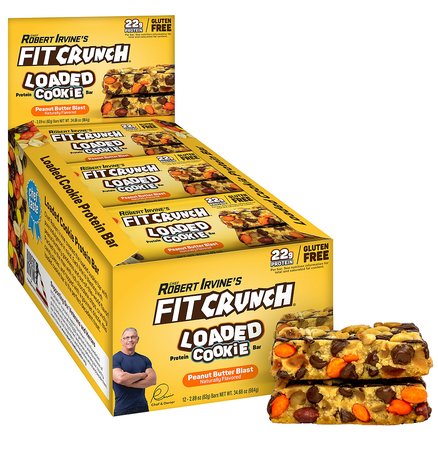 Fit Crunch Loaded Cookie Bar Peanut Butter Blast - 12 Bars