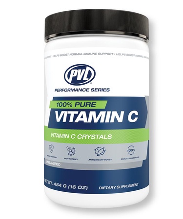 PVL Vitamin C Powder Pure Vitamin C Unflavored - 16 Oz (454 Gams) *Expiration date 5/23