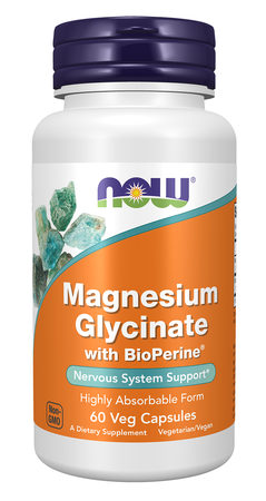 Now Foods Magnesium Glycinate with BioPerine - 60 Capsules