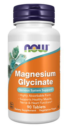 Now Foods Magnesium Glycinate - 90 Tablets