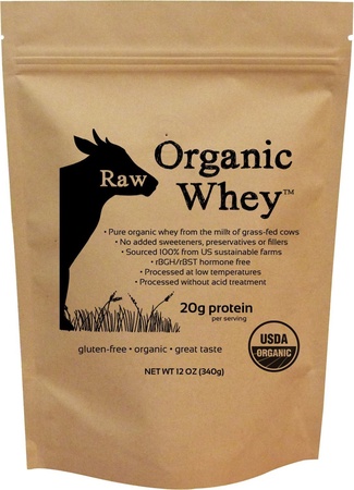 Raw Organic Grass Fed Whey Protein  Unflavored - 12 oz (14 Servings)