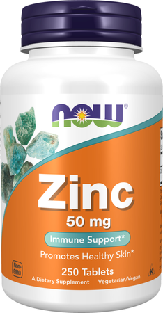 Now Foods Zinc Gluconate 50 Mg - 250 Tablets