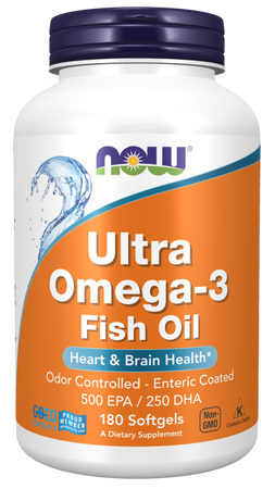 Now Foods Ultra Omega-3  500 Mg EPA/250 Mg DHA per Softgel - 180 Softgels