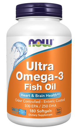 Now Foods Ultra Omega-3 (500 Mg EPA/250 Mg DHA per softgel)  - 180 Softgels