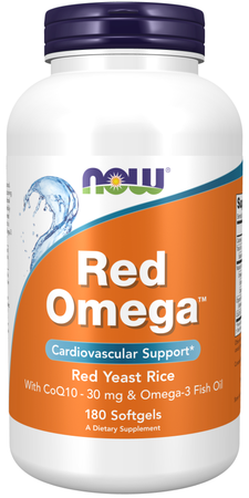 Now Foods Red Omega w/Red Yeast Rice & CoQ10 - 180 Softgels