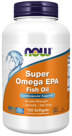Now Foods Super Omega EPA Fish Oil, Double Strength Softgels - 120 Softgels