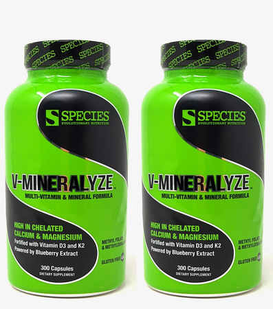 Species Nutrition V-Mineralyze - 2 x 300 Capsule Bottles TWINPACK