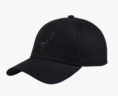 Bucked Up Baseball Hat  Black w/Black Logo - Adjustable