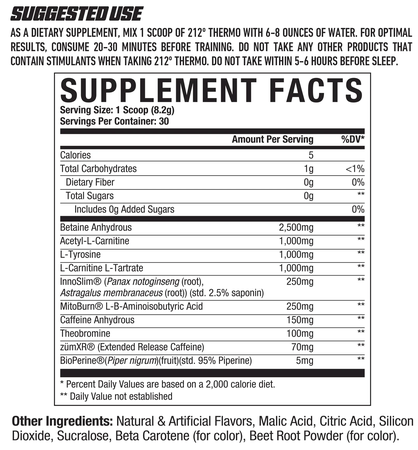 Axe & Sledge 212 Thermo Citrus Grapefruit - 30 servings