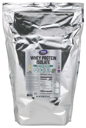 Now Foods Whey Protein Isolate Vanilla - 10 Lb