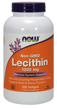Now Foods Lecithin 1200 Mg Non-GMO - 200 Softgels