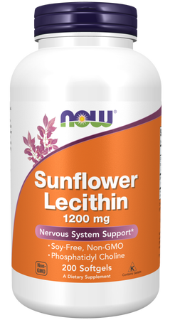 Now Foods Sunflower Lecithin 1,200 mg - 200 Softgels