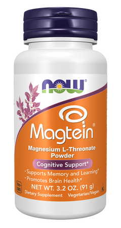 Now Foods Magtein Magnesium L-Threonate Powder - 46 Servings (3.2 oz)