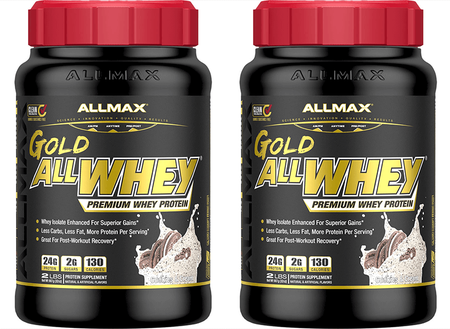 Allmax Nutrition AllWhey Gold Protein Cookies & Cream- 4 Lb (2 x 2 Lb) TWINPACK