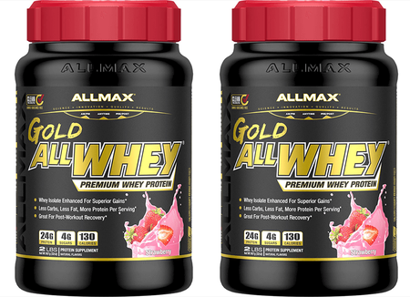 Allmax Nutrition AllWhey Gold Protein Strawberry - 4 lb (2 x 2 Lb) TWINPACK
