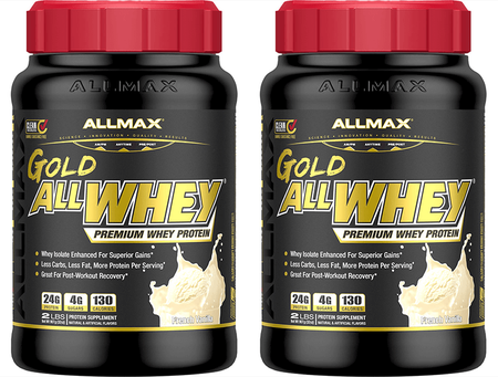 Allmax Nutrition AllWhey Gold Protein Vanilla - 4 Lb (2 x 2 Lb) TWINPACK