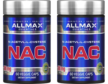 AllMax Nutrition NAC N-Acetyl Cysteine 600 Mg - 120 Cap (2 x 60 Cap Btls)  TWINPACK