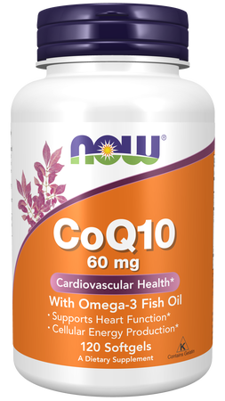 Now Foods CoQ10 60 mg with Omega-3 Fish Oil - 120 Softgels