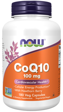 Now Foods CoQ10 100 Mg with Hawthorn Berry  - 180 Cap