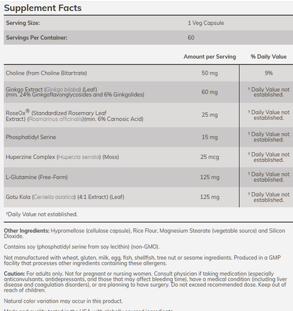 Now Foods Brain Elevate - 120 Veg Capsules