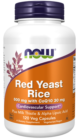 Now Foods Red Yeast Rice 600 mg with CoQ10 30 mg - 120 VCap