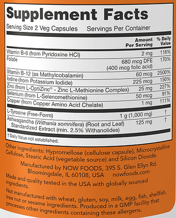 Now Foods Thyroid Energy - 180 Capsules