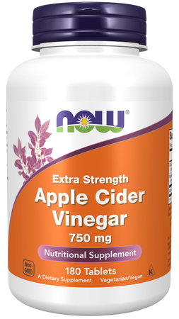 Now Foods Apple Cider Vinegar, Extra Strength 750 Mg - 180 Tab