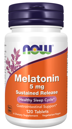 Now Foods Melatonin 5 Mg Sustained Release Tablets - 120 Tablets