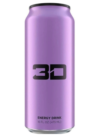 3D Energy Drink Purple  Grape - 12 x 16 oz Cans