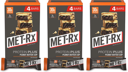 -Met-Rx Protein Plus Bar Peanut Butter Cup - 12 Bars (3 x 4 Bars) 3 PACK