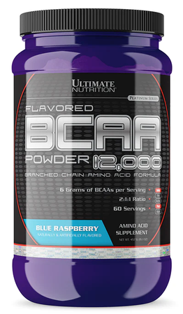 Ultimate Nutrition BCAA Powder 12,000 Blue Raspberry - 60 Servings