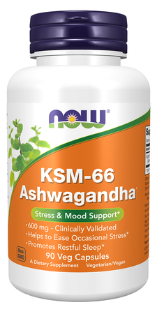 Now Foods KSM-66 Ashwagandha 600 Mg - 90 Veg Capsules