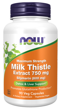 Now Foods Milk Thistle Extract 750 mg - Silymarin (600 mg) - 90 Cap