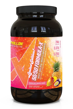 Apollon Nutrition 50/50 Formula-X Protein  Passion Fruit Pineapple Mango -  28 Servings **Limited Edition