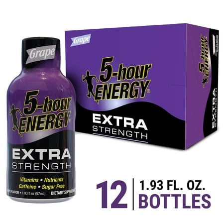 5 Hour Energy Extra Strength  Grape - 12 Btls