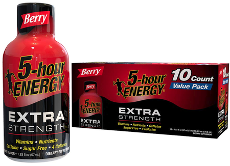 5-hour ENERGY Shot, Extra Strength, Berry - 10 Pack