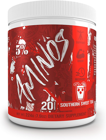 5% Nutrition Code Red Series Aminos  Southern Sweet Tea - 20 Servings