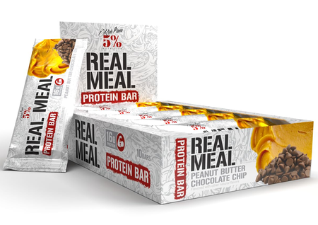 5% Nutrition Real Meal Protein Bar  Peanut Butter Chocolate Chip - 10 Bars