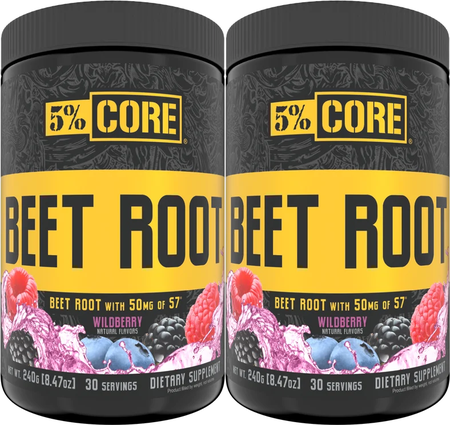 5% Nutrition CORE Beet Root w/S7  Wildberry - 2 x 30 Servings TWINPACK