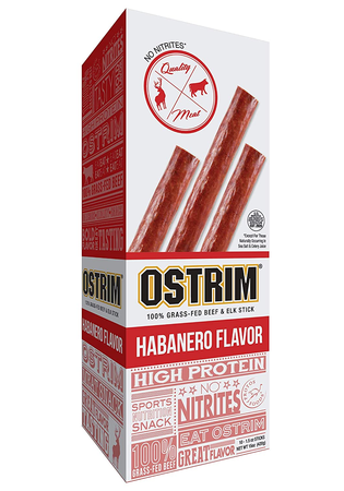 Ostrim Grass-Fed Beef/Elk Snack Sticks Habanero - 10 Sticks