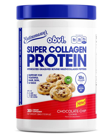 Obvi Super Collagen Protein Entenmanns Chocolate Chip Cookies - 30 Servings