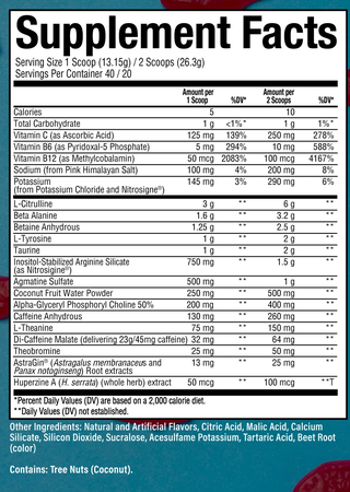 RAW CBUM Thavage Pre-Workout 6 PEAT - 40 Servings